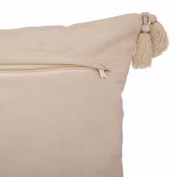 Coussin "Night" avec motifs brodés ivoire 40x40cm