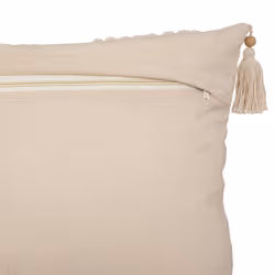 Coussin brodé "Alicante" ivoire 38x58cm