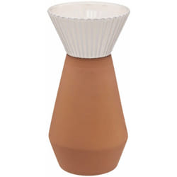 Vase alicante, terre cuite avec blanc, 22 cm