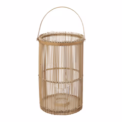 Set de 2 lanterne bambou "Max" H40 beige