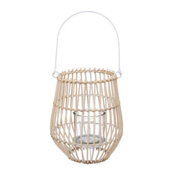 Lanterne en rotin et métal h21,5cm