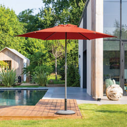 Hesperide - Parasol droit carré Soya Ambre 2,7m en acier et polyester - Hespéride
