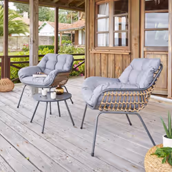 Vous souhaitez du mobilier d'extérieur qui invite à la détente ? Alors, craquez pour ce ravissant salon de jardin "Paopao" He ...
