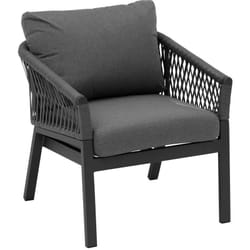 Hesperide - Fauteuil de salon de jardin Oriengo anthracite & graphite en aluminium traité époxy - Hespéride