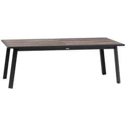 Hesperide - Table de jardin extensible Pavane graphite & pécan 12 places en aluminium traité époxy - Hespéride