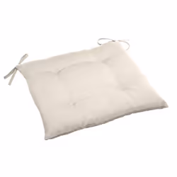 Galette de chaise carrée 4 points Korai blé 40x40x4cm en polyester - Hespéride - Blé