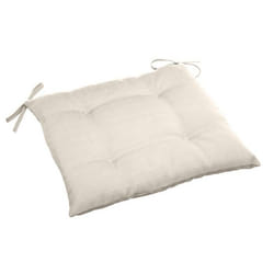 Galette de chaise carrée 4 points Korai blé 40x40x4cm en polyester - Hespéride - Blé