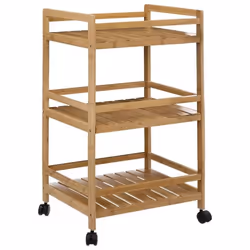 Desserte 3 Niveaux Bambou Linha II 80cm Naturel