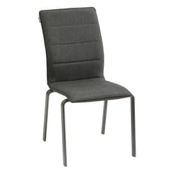 Chaise de jardin empilable Diese anthracite & graphite en aluminium traité époxy - Hespéride