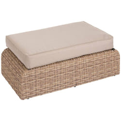 Hesperide - Pouf de jardin Mooréa savana en aluminium traité époxy et résine tressée - Hespéride