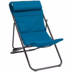 La chilienne Jubba coloris bleu canard de la marque Hespéride vous invitera à une détente totale au soleil. Inclinable sur 4  ...
