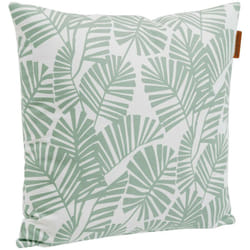 Coussin déco d extérieur Fylie palmier & vert de gris 40x40cm en polyester - Hespéride