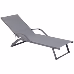 Description générale Transat 'Bayamo' en aluminium traité époxy, idéal pour se détendre en extérieur. Son design en ardoise e ...