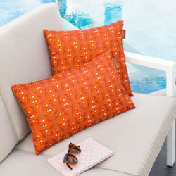 Coussin déco d extérieur Adiya ambre 40x40cm en polyester - Hespéride