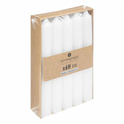 Atmosphera - 10 bougies baton blanches D2.1 x H16 cm