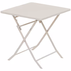 Particulièrement adaptée aux petits espaces, la table de jardin pliante carrée "GREENSBORO" Hespéride est un incontournable d ...