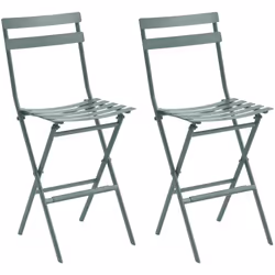 Vous rêvez d'un coin repas cosy sur votre balcon ou votre terrasse ? Laissez-vous séduire par ce lot de 2 chaiseq de jardin h ...