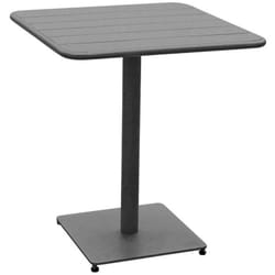 Table de jardin carrée Phuket graphite 2 places en acier traité époxy - Hespéride