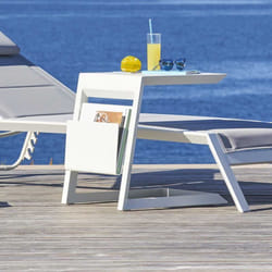 Hesperide - Table d appoint de jardin carrée Allure blanc 55x45x55cm en aluminium traité époxy - Hespéride
