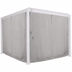 Peaufinez votre espace de vie extérieur avec le kit de rideaux, moustiquaires et rails pour pergola bioclimatique "EVORA" Hes ...