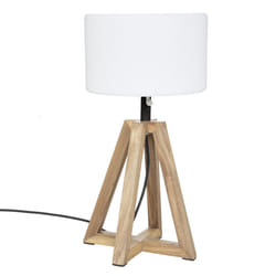 Lampes à poser d'extérieur "Matia", bois d'acacia, marron caramel, H59 cm
