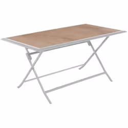 Description générale La table pliante 6 places Azua en coloris houblon et structure blanche de la marque Hespéride est idéale ...