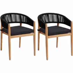 Pour aménager votre jardin ou votre balcon, craquez pour l'ALLURE graphique et moderne de ce lot de 2 fauteuils de jardin "TE ...