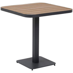 Hesperide - Table de jardin bistro Tyla acacia & graphite en acier traité époxy - Hespéride