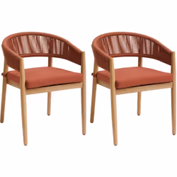 Pour aménager votre jardin ou votre balcon, craquez pour l'ALLURE graphique et moderne de ce lot de 2 fauteuils de jardin "TE ...