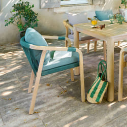 Fauteuil de jardin Papouasie vert olive en acacia - Hespéride