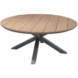 Hesperide - Table de jardin ronde Oriengo acacia & graphite 8 places en aluminium traité époxy - Hespéride
