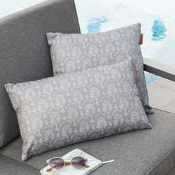 Coussin déco d extérieur Adiya ardoise 50x30cm en polyester - Hespéride
