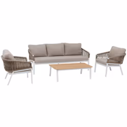 À l'arrivée du beau temps, détendez-vous confortablement à l'extérieur avec le salon de jardin "ORIENGO" Hespéride. Un design ...