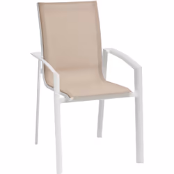 Description générale Le fauteuil de jardin empilable 'Axant' en lin et blanc de la marque Hespéride est idéal pour profiter d ...
