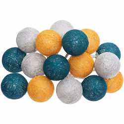 Guirlande led pile 16 boules "tropi" d3,5cm - Atmosphera createur d'interieur. Couleur : Multicolore. Matière principale : Pv ...