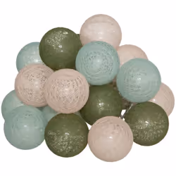 Guirlande led secteur 20 boules "army" d6 - Atmosphera createur d'interieur. Couleur : Vert. Matière principale : Polystyrene ...