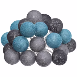 Guirlande 20 boules "winter" d6 sur secteur - Atmosphera createur d'interieur. Couleur : Multicolore. Matière principale : Po ...
