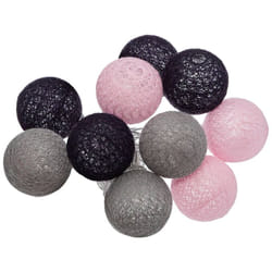 Guirlande Led pile 10 boules Pinky D6 - Atmosphera créateur d'intérieur