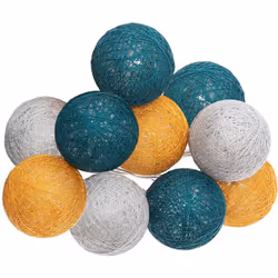 Guirlande led 10 boules tropical d6cm - Atmosphera createur d'interieur. Couleur : Multicolore. Matière principale : Polystyr ...