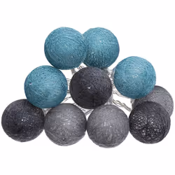 Guirlande led pile 10 boules "winter" d6 - Atmosphera createur d'interieur. Couleur : Multicolore. Matière principale : Polys ...