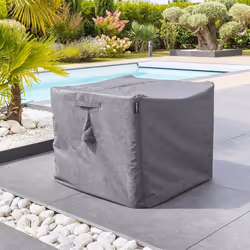 Housse pour table extérieure carré Hambo S gris - 105 x 105 x 80 cm - Hespéride