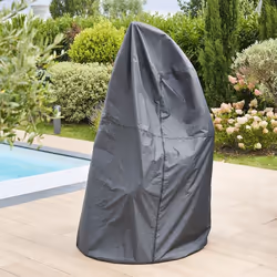 Housse pour loveuse/fauteuil suspendu Hambo gris - Ø 125 x 205 cm - Hespéride