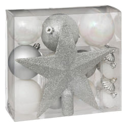 Kit De Sapin Colorama De Noël 18 Pièces Argent Blanc Atmosphera Créateur D'Intérieur