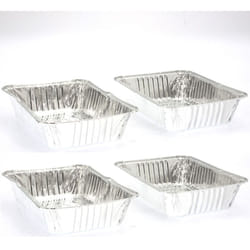 Lot de 3 barquettes de cuisson en aluminium pour barbecue - Petit modèle
