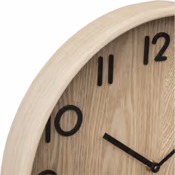 Horloge "Ivana", bois et verre, D38 cm