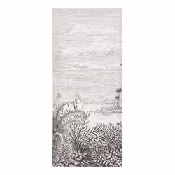 Toile imprimée "Bota", bois, noir et blanc, 67,5x50 cm