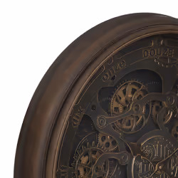 Horloge "Alban", verre, D76 cm