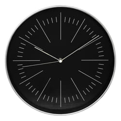 Horloge "Edith", verre, argenté, D30 cm