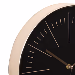 Horloge verre "Edith" rose et noir D30 cm