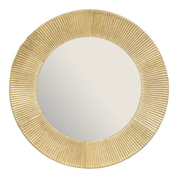 Miroir "Milda", métal, doré, D90 cm